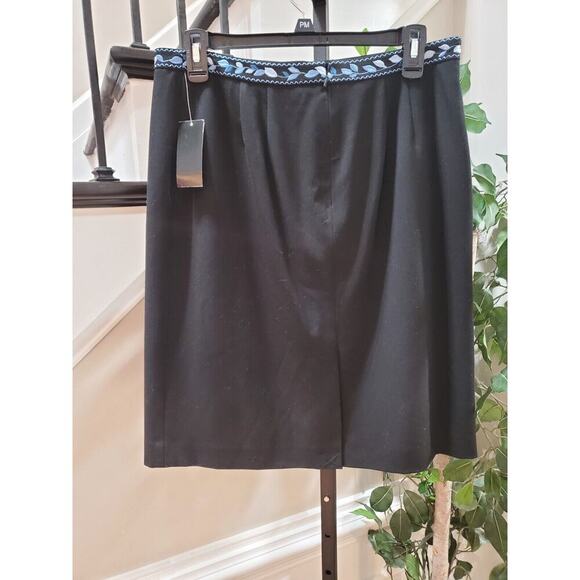 Grace Dane Lewis Women's Black Polyester Flat Front Vented Mini Skirt Size 10 - Picture 9 of 9